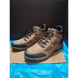 Rockport Mens 13M Hiking/ Casual Boots Leather/Man-Made Upper Brown/Black/Orange